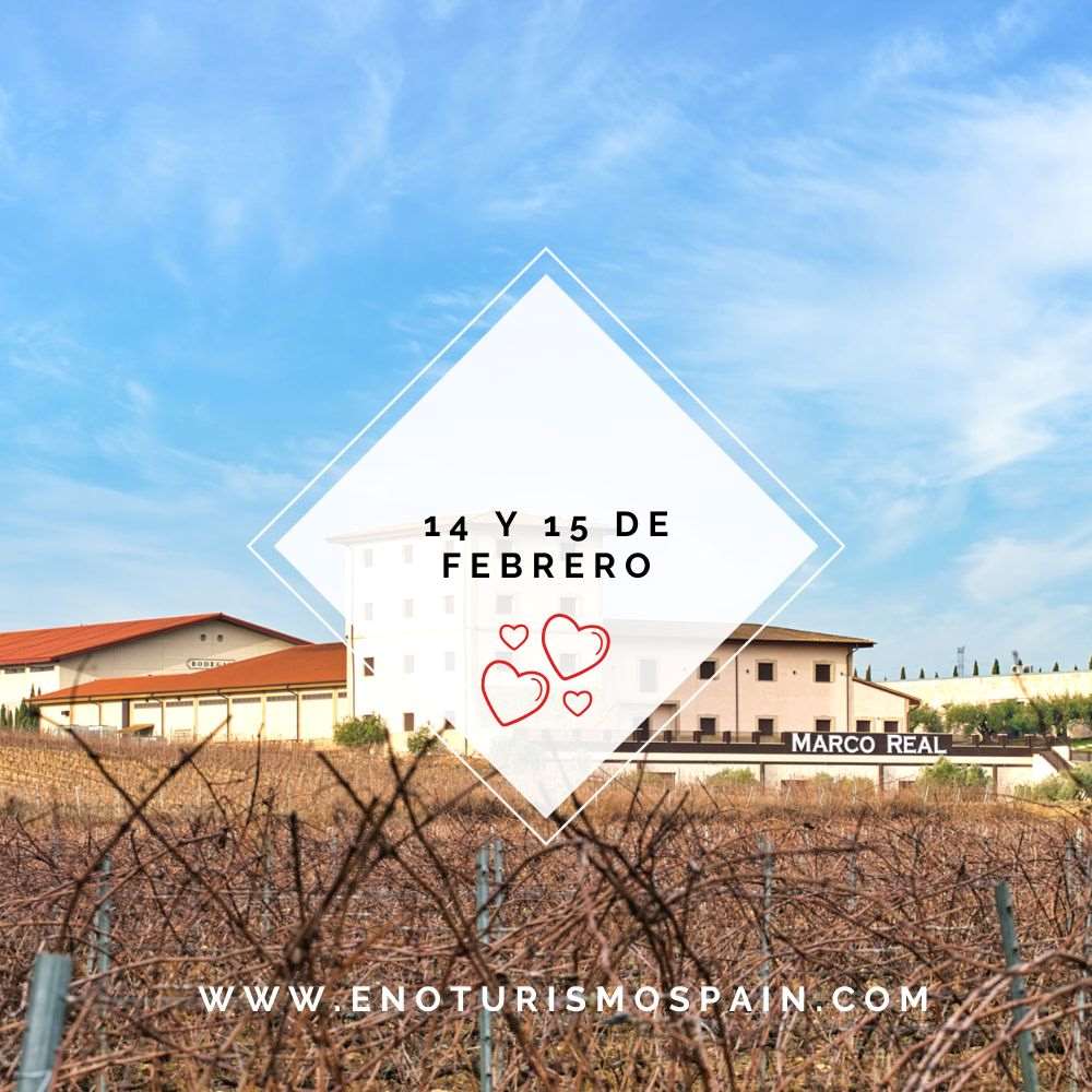 Cartel Jornada de San Vlaentin Bodegas Marco Real en Olite (Navarra)