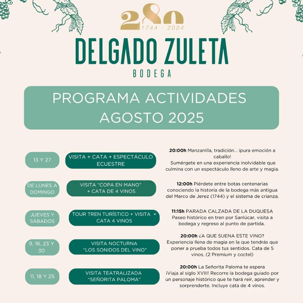 Agosto en Bodega Delgado Zuleta: historia, manzanilla y experiencias