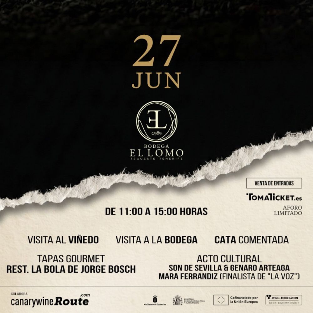 Jornada de vino, gastronomía y música en Bodega El Lomo, Tenerife