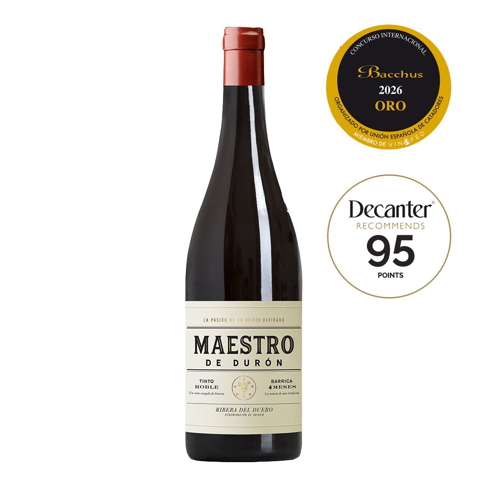 Maestro de Durón Roble Obtiene Oro y 95 Puntos en los Decanter WWA 2026