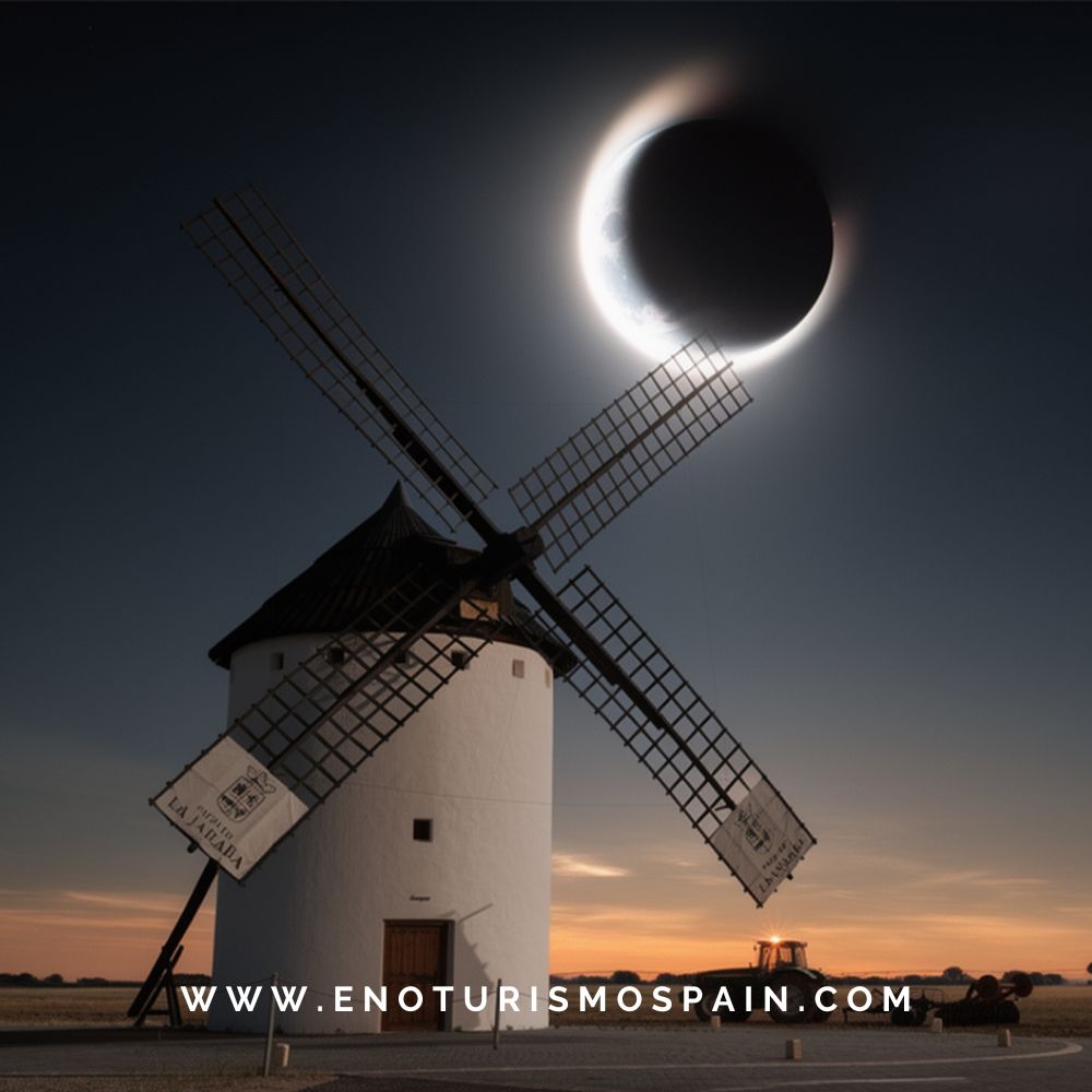 Solar eclipse at Pago de la Jaraba, Villarrobledo, Albacete 2026