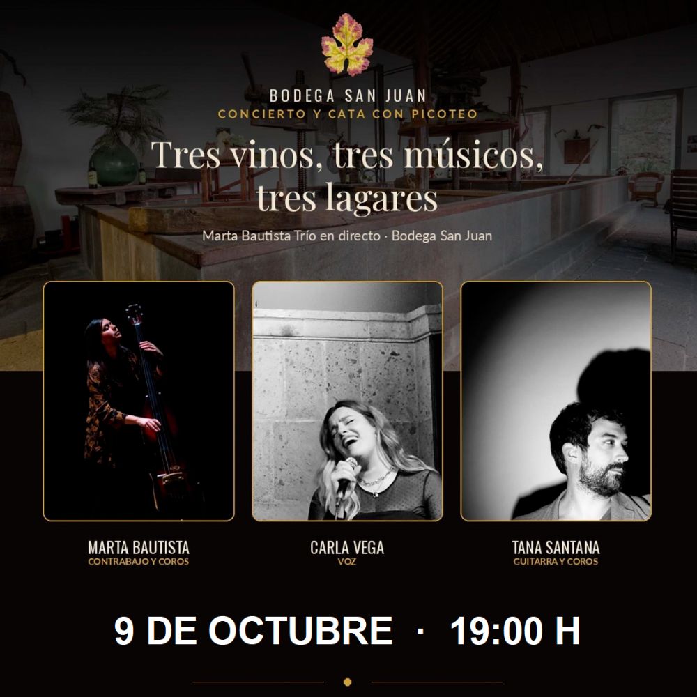 Concierto de Marta Bautista Trío en Bodega San Juan, Bandama (Gran Canaria)