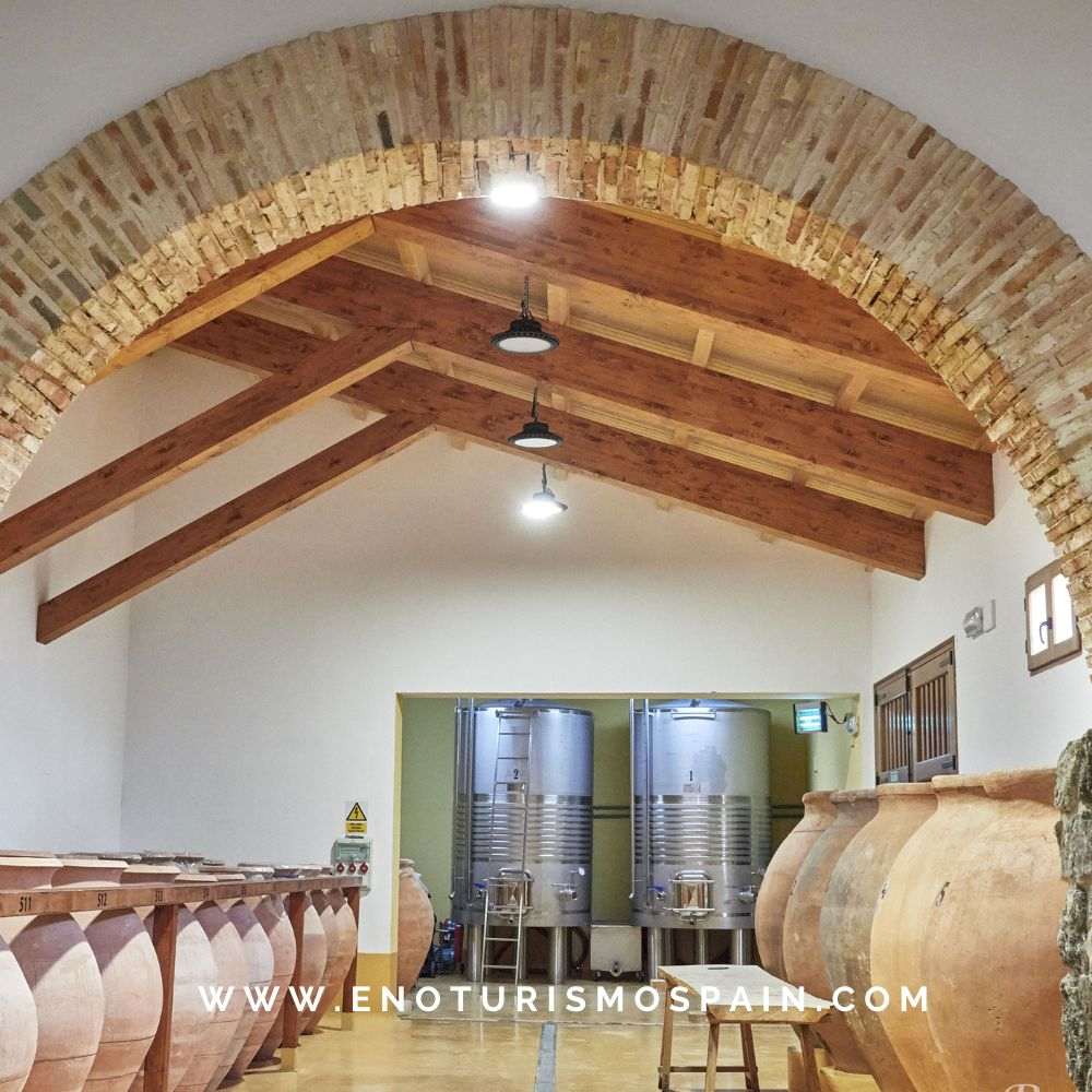 Bodega Las Calzadas: vino en tinaja de barro y asador con Solete Repsol en Pozoamargo
