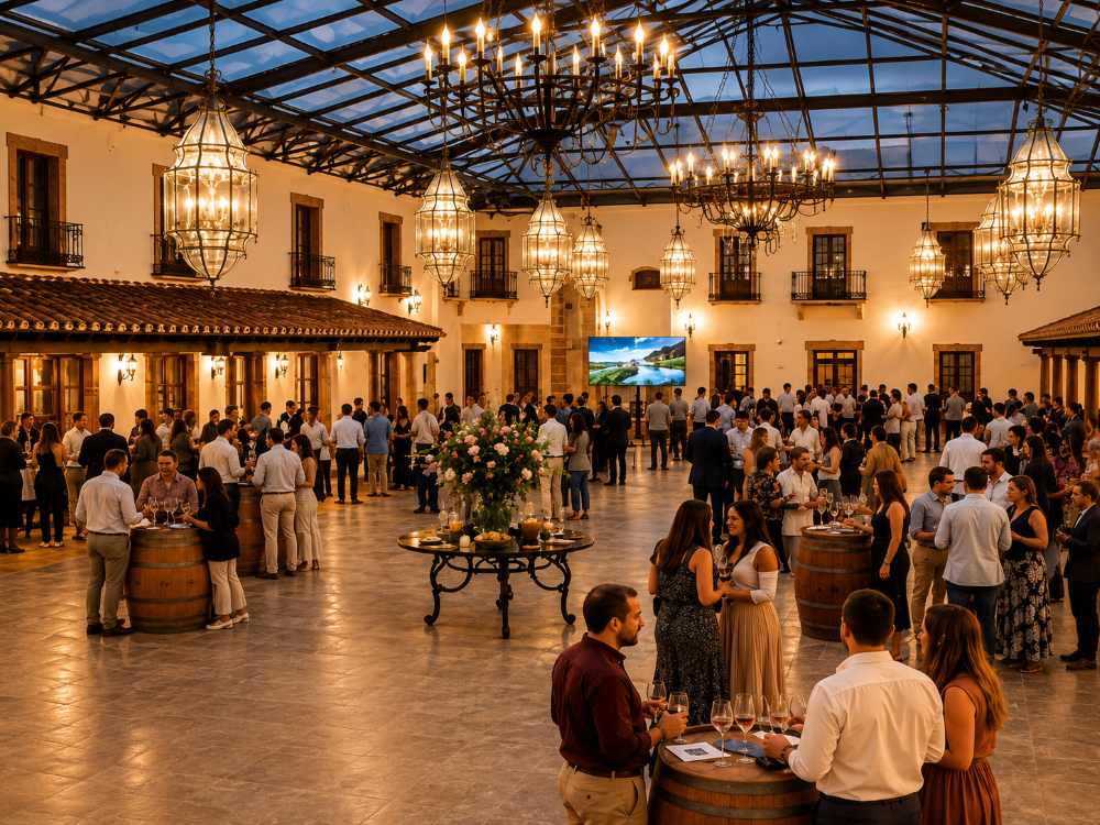 El Atrio de Pago de La Jaraba, espacio de eventos con techo de cristal en Cuenca