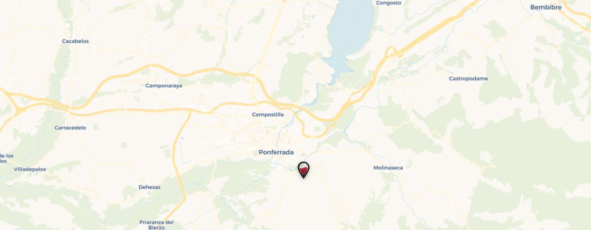 Kaart van de Wijnroute El Bierzo
