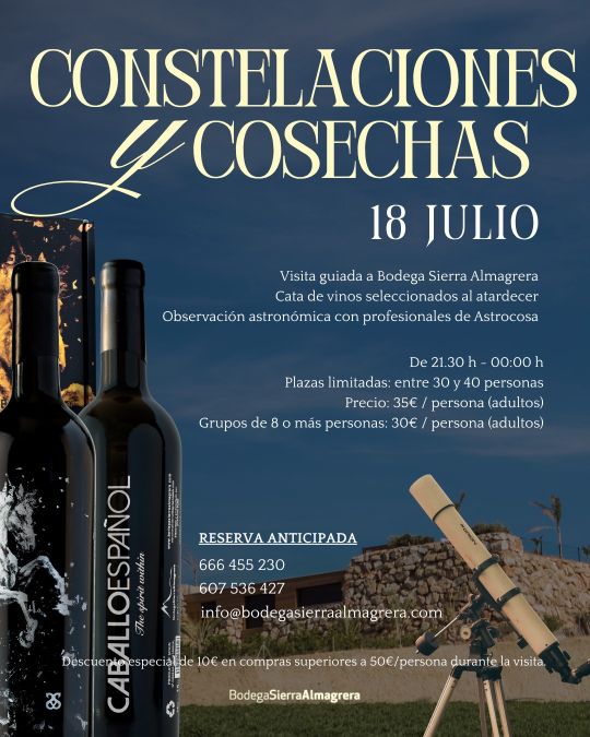 Cartel Experiencia enoastronomica Sierra Almagrera