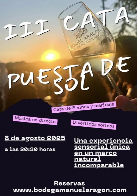 Cartel Puesta de Sol en la Bodega 2025