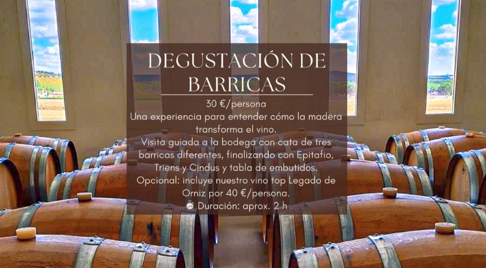 Degustación de barricas en Bodegas Legado de Orniz, DO Toro