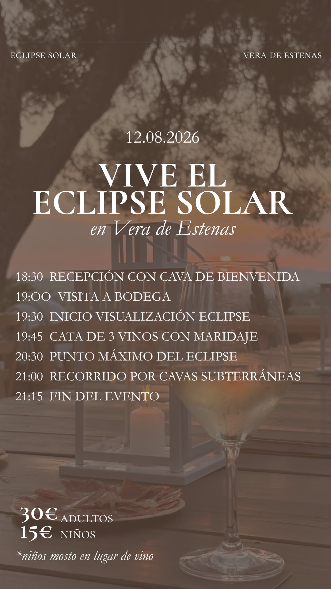 Eclipse Solar en Bodega Vera de Estenas Utiel