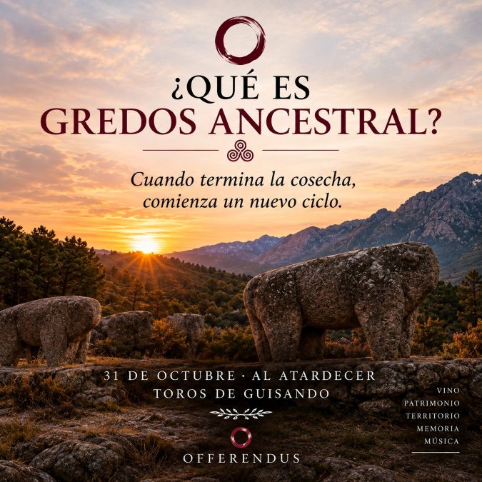 Cartel de Gredos Ancestral Samhain, celebración del final de la cosecha en los Toros de Guisando el 31 de octubre