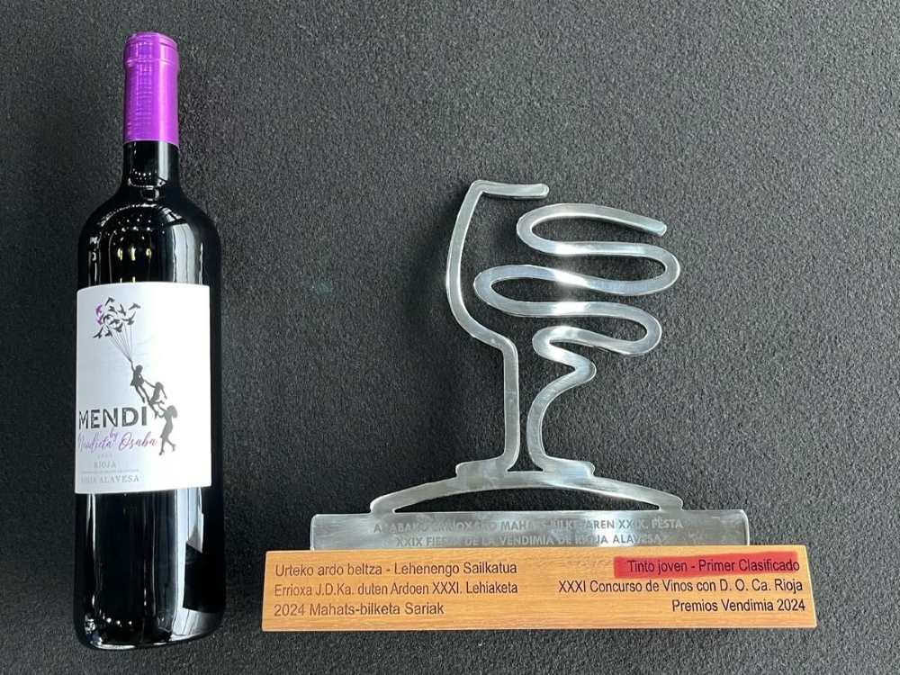 Premio Mendieta Osaba 2023 Mejor Vino Joven Rioja Alavesa