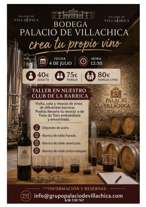 Create your own wine Palacio de Villachica