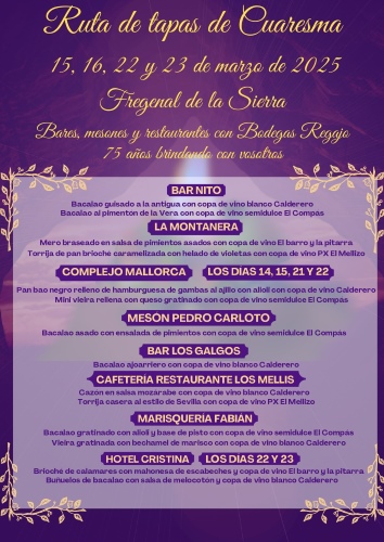 Cartel Ruta de la Tapa Fregenal de La Sierra 2025