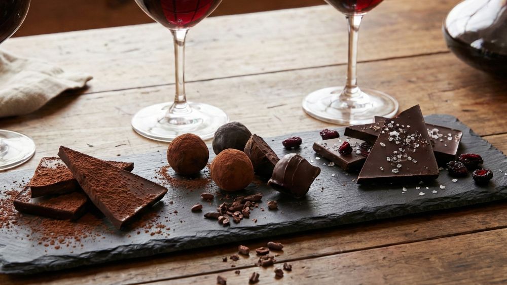 Vino y chocolate San Valentín