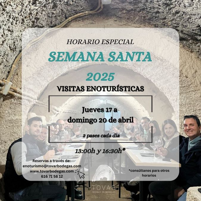 Horario Semana Santa Bodegas Tovar