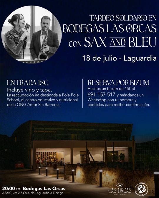 tardeo sax and bleu bodegas las orcas